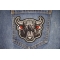 Black Bull Patch shown on jeans