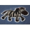 Cartoon Zebra Patch diagonal view