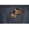 Zebra Patch shown on jeans