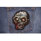 Zombie Head Patch shown on jeans