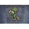 Hi Five Alien Patch shown on jeans