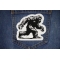 Big Foot Patch shown on jeans