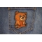 Cute Bear Patch shown on jeans