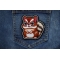 Cute Chipmunk Patch shown on jeans