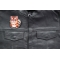 Cute Chipmunk Patch shown on leather vest