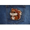 Chipmunk Patch shown on jeans