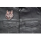 Wolf Patch shown on leather vest