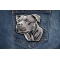 Pitbull Patch shown on jeans