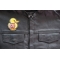 Cute Baby Duck Patch shown on leather vest