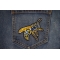 Wasp Patch shown on jeans