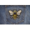 Bee Patch shown on jeans