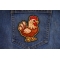 Chicken Patch shown on jeans