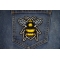 Bee Patch shown on jeans