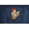 Chicken Patch shown on jeans