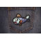 Surprised Fish Patch shown on jeans