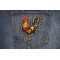 Rooster Patch shown on jeans