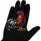 Cock Rooster Patch shown on hand for size comparison