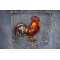 Cock Rooster Patch shown on jeans
