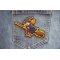 Witch on a Broom Patch shown on jeans