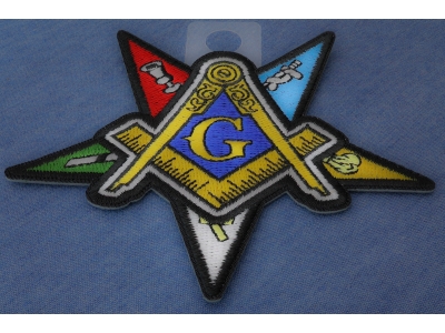 Eastern Star with Free Mason Symbol Patch