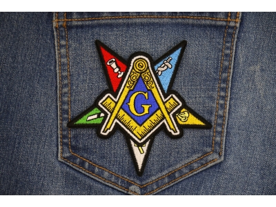 Eastern Star with Free Mason Symbol Patch