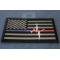 EMT American Flag Patch diagonal view