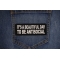 It's a Beautiful Day to be Antisocial Patch shown on jeans