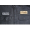 Emotional Support Human Patch, Funny Saying Patches, Sew or Iron on Patch shown on leather vest