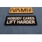 Nobody Cares Lift Harder Patch Nobody Cares Lift Harder Patch diagonal view
