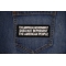 The American Government Does Not Represent The American People Patch shown on jeans