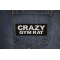 Crazy Gym Rat Patch shown on jeans