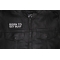 Born to Get Busy Patch shown on leather vest