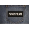 Pussy Pirate Patch shown on jeans