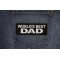 World's Best Dad Patch shown on jeans