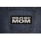 World's Best Mom Patch shown on jeans