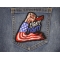 Fight Fight Fight Trump Patch shown on jeans