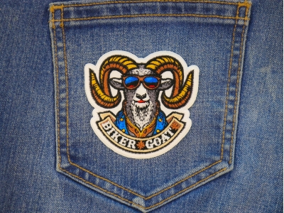 Biker Goat Patch