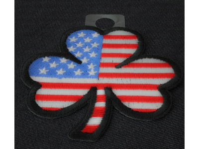 American flag 3 Clover Shamrock Patch