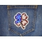 US Flag 4 Clover Leaf Patch shown on jeans