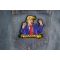 Trump Dancing Patch shown on jeans