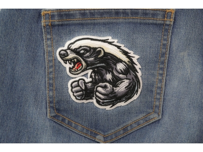Angry Fighting Badger Patch