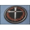 Nail Cross with Thorns Christian Patch diagonal view