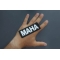 MAHA Patch shown on hand for size comparison