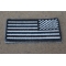 American Flag Patch reversed 2 inch black and white diagonal view