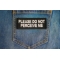 Please Do Not Perceive Me Patch Please Do Not Perceive Me Patch shown on jeans