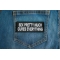Sex Pretty Much Cures Everything Patch shown on jeans