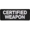 Certified Weapon Patch