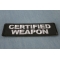 Certified Weapon Patch diagonal view
