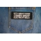 With Great Power Comes Great Electricity Bills Patch shown on jeans