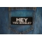 Hey You Single Patch shown on jeans
